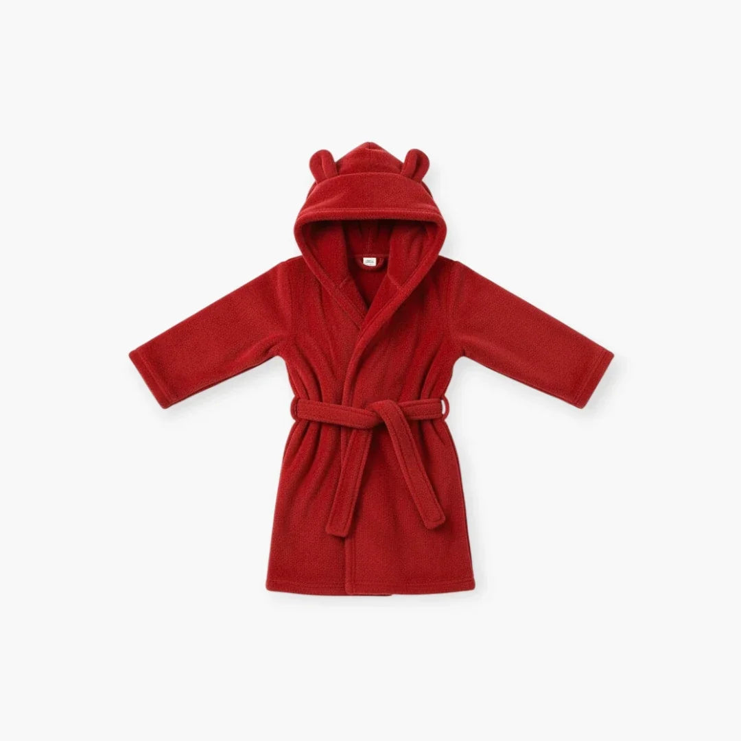Peignoir a capuche rouge enfant — photo 4