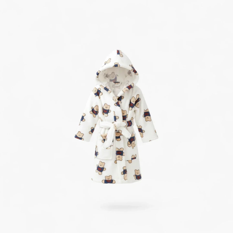 Peignoir de Bain Capuche Ours Enfants