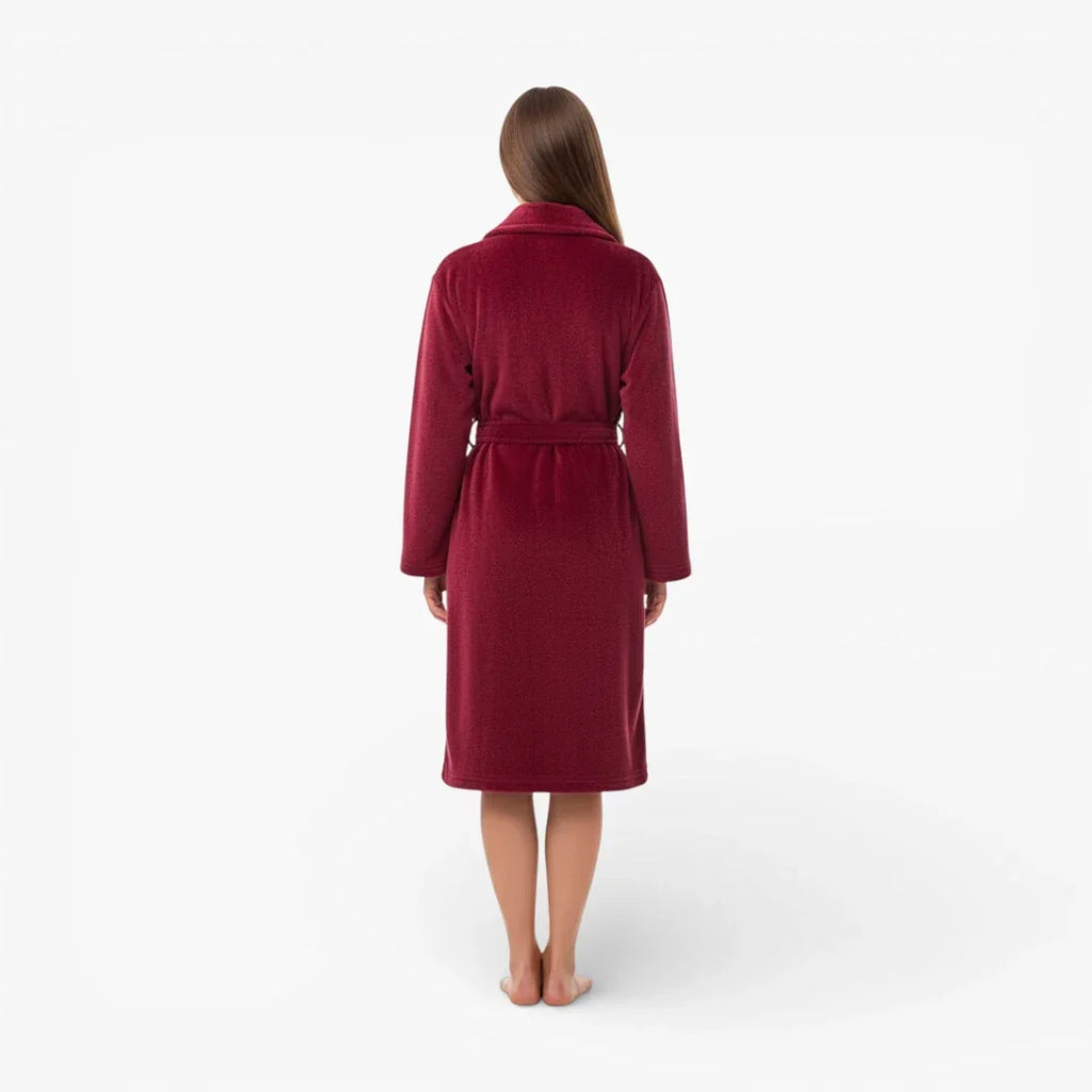 Peignoir de bain femme bordeaux — photo 3