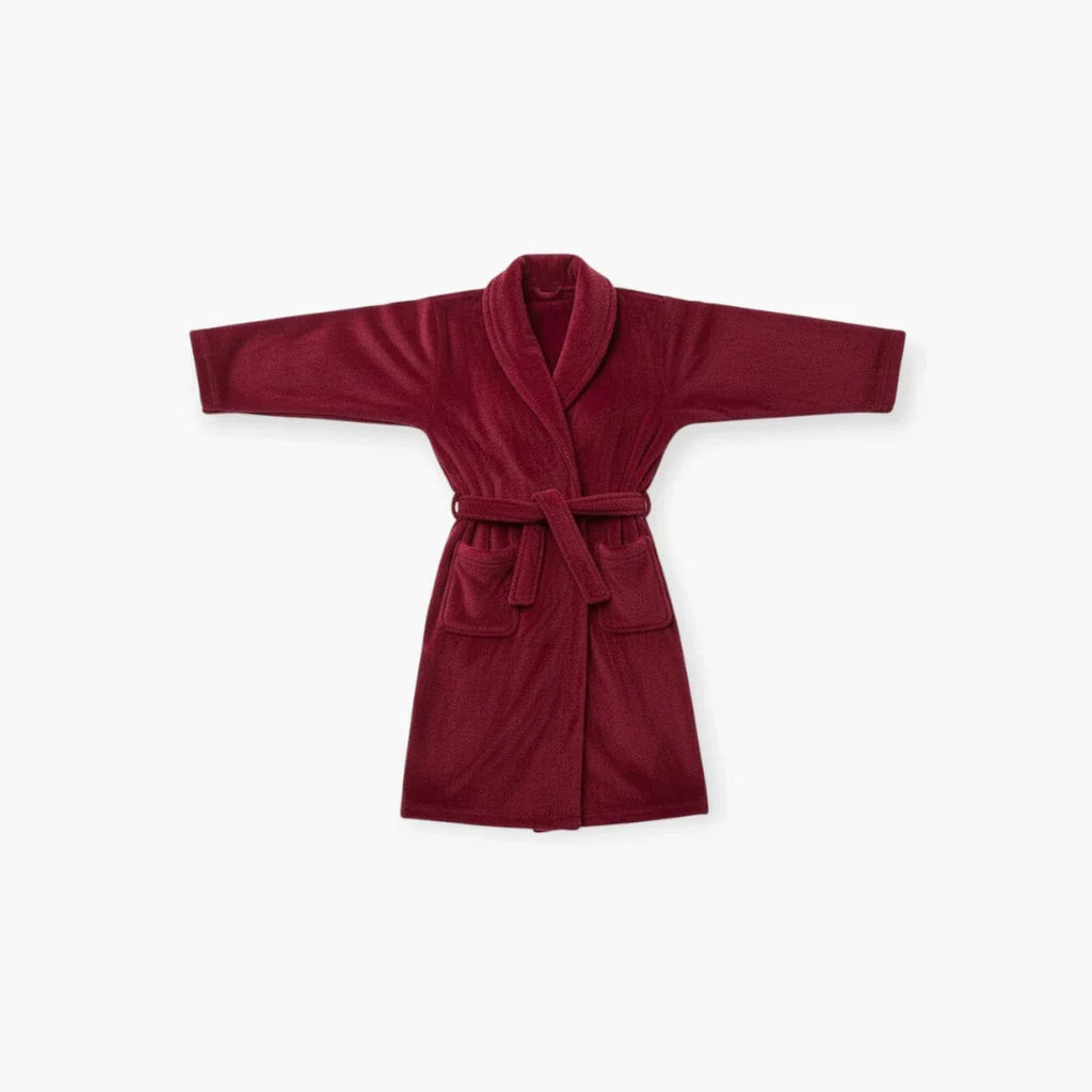 Peignoir de bain femme bordeaux — photo 4