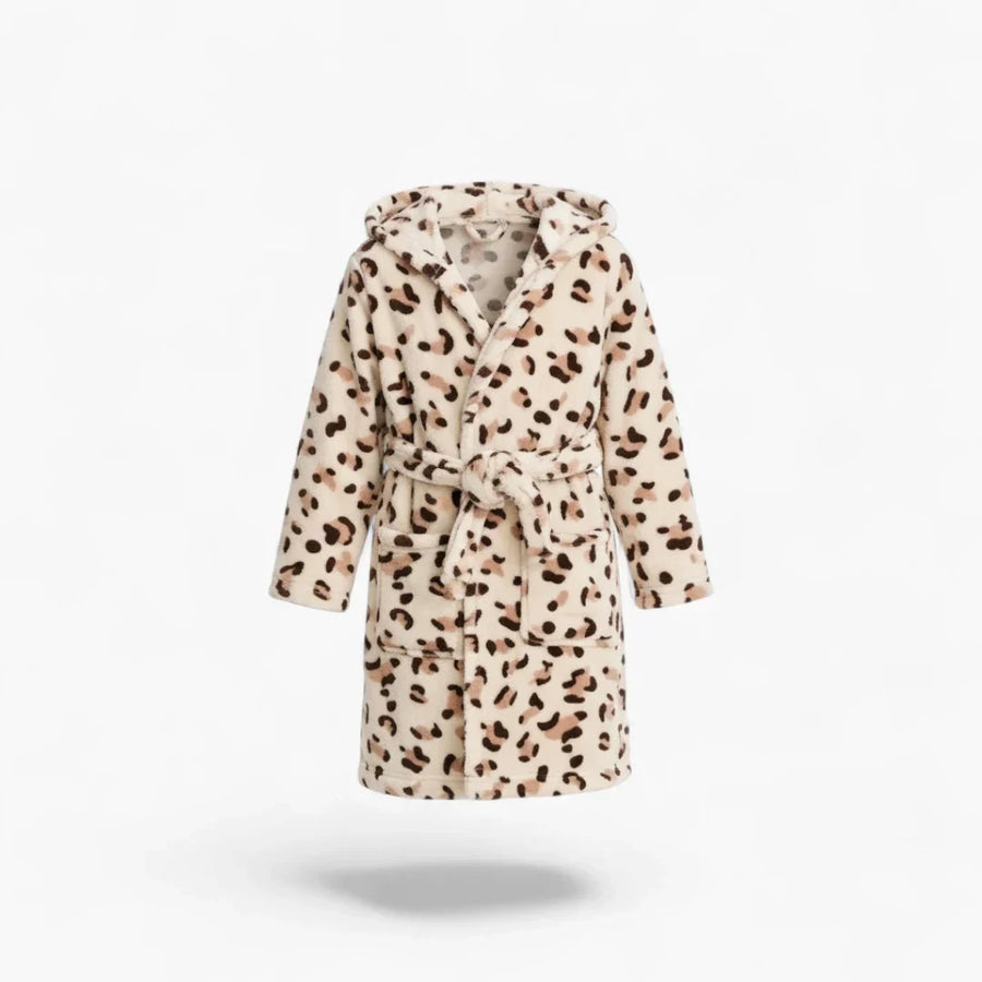 Peignoir enfant léopard