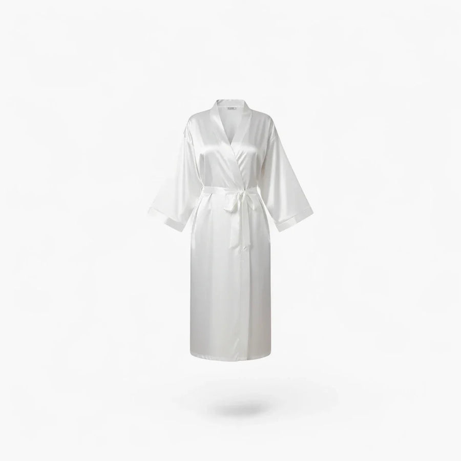 Peignoir femme satin blanc