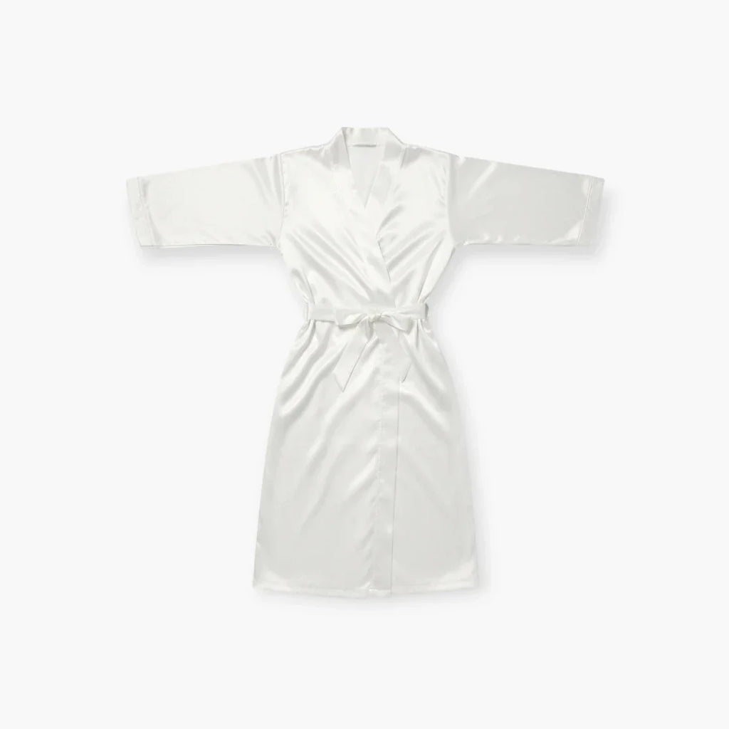 Peignoir femme satin blanc — photo 4