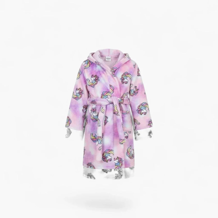 Peignoir licorne rose