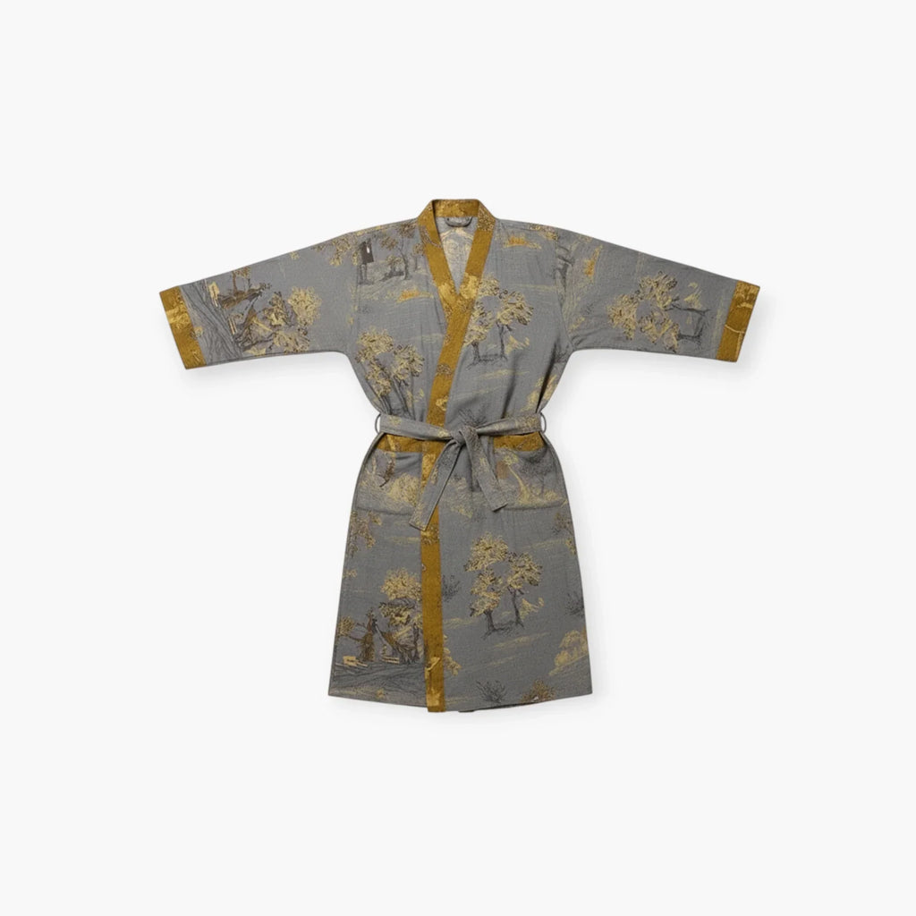 Peignoir kimono gris homme - Momiji — photo 8