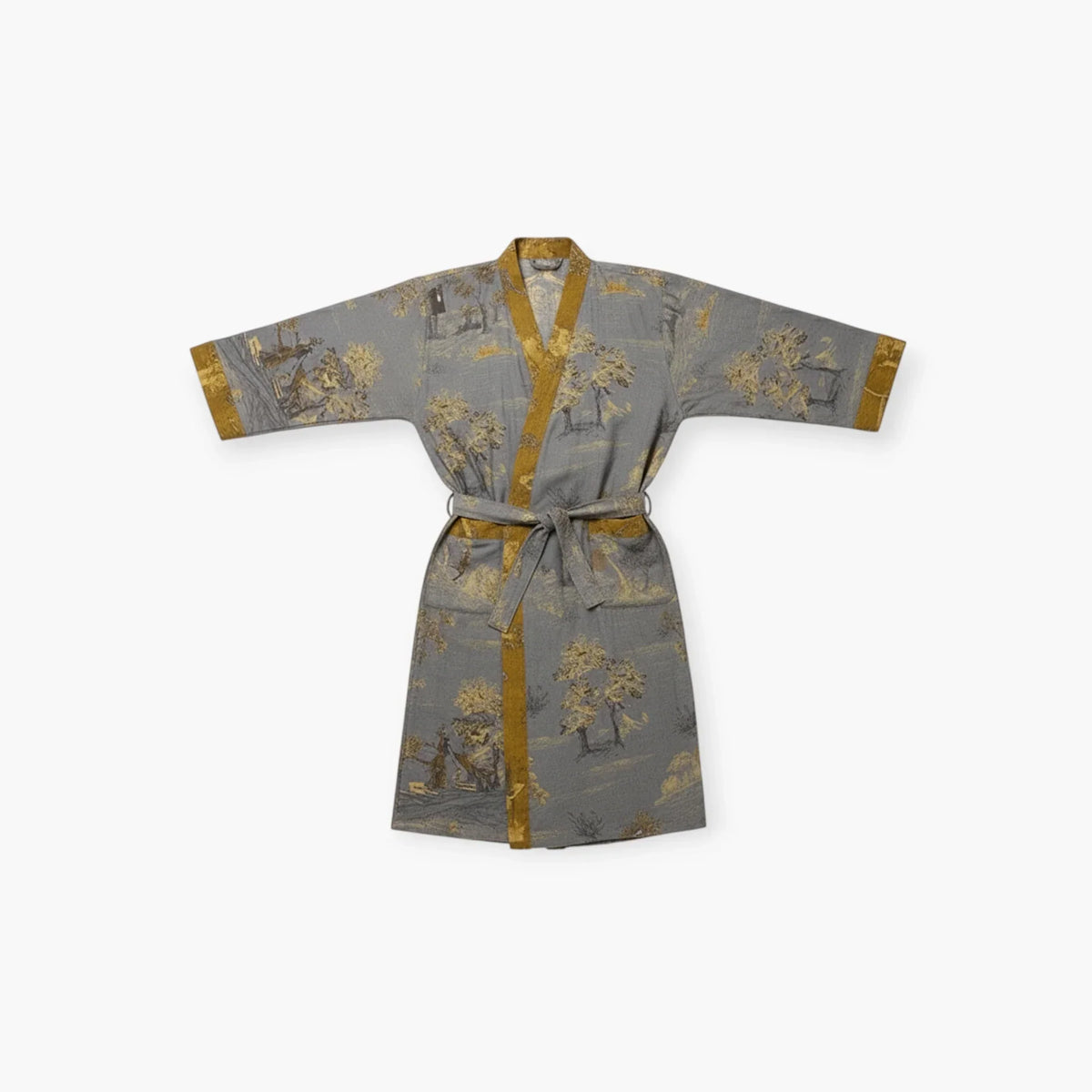 Peignoir kimono gris homme - Momiji — photo 8