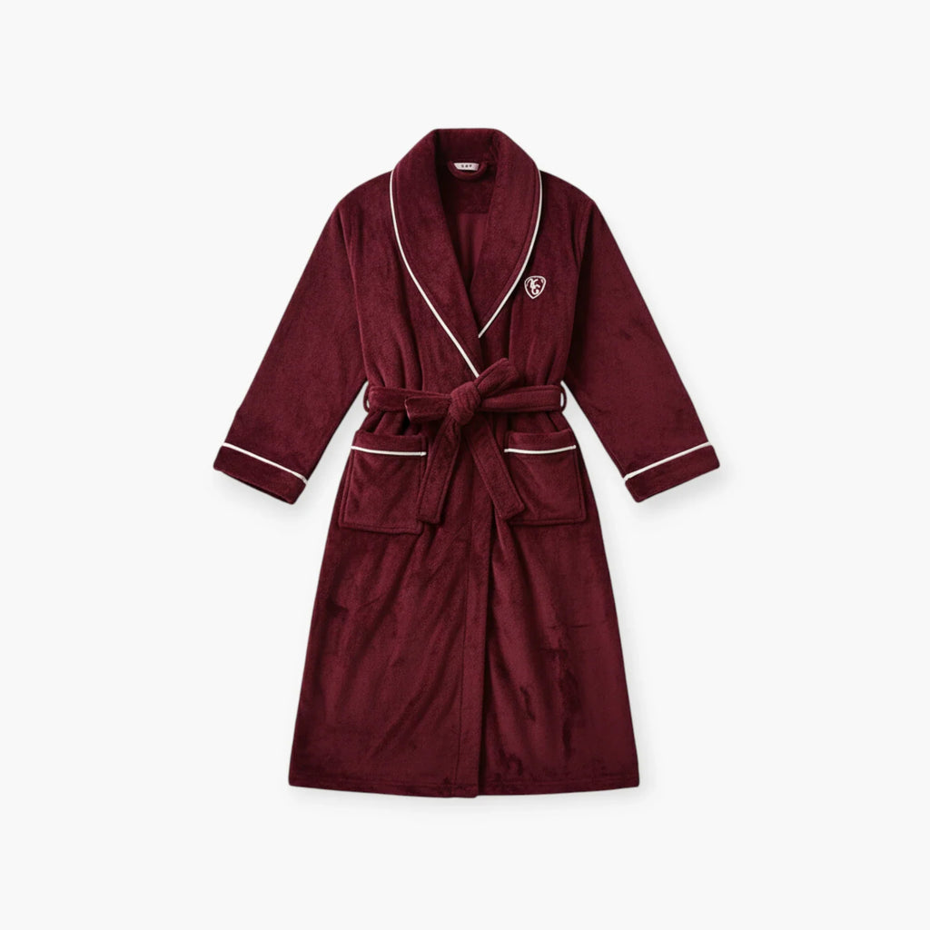 Peignoir Homme en Polaire – Couleur Bordeaux — photo 4