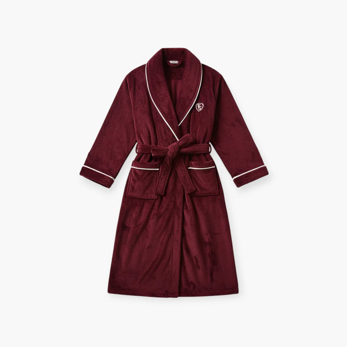 Peignoir Homme en Polaire – Couleur Bordeaux — photo 4