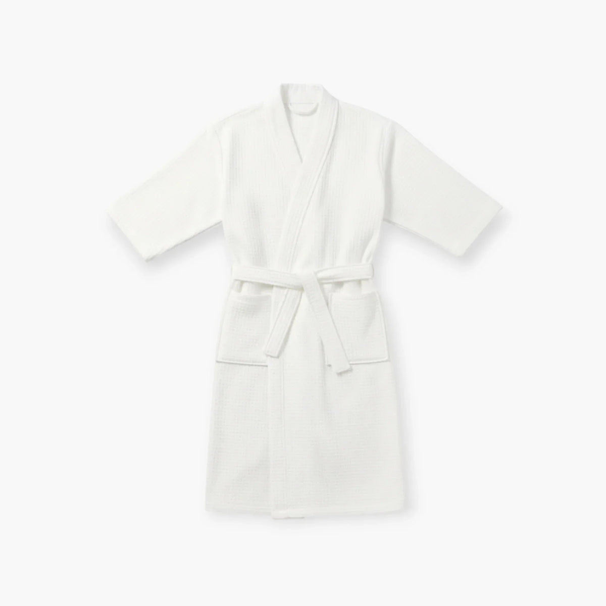 Peignoir Homme Nid d'Abeille Coton Blanc — photo 4