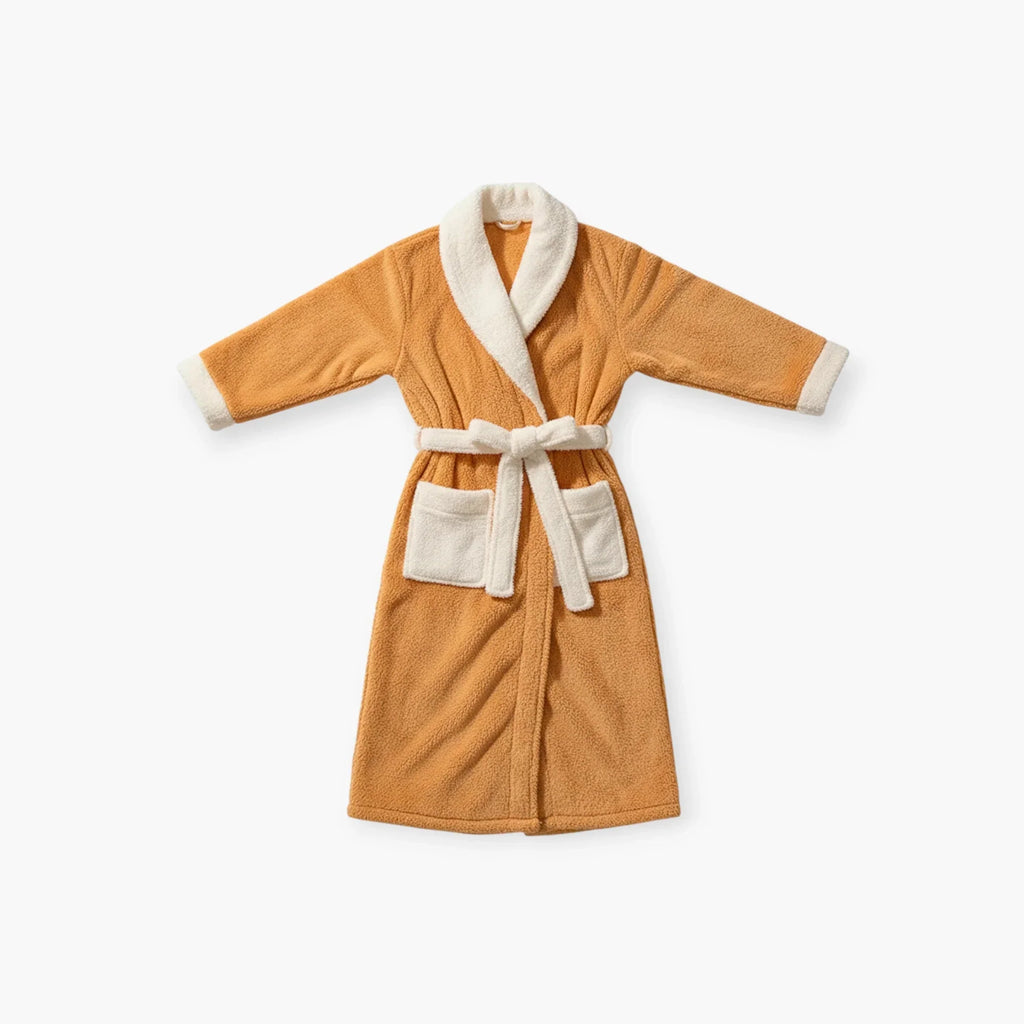 Peignoir Femme – Long Orange en Polaire — photo 4
