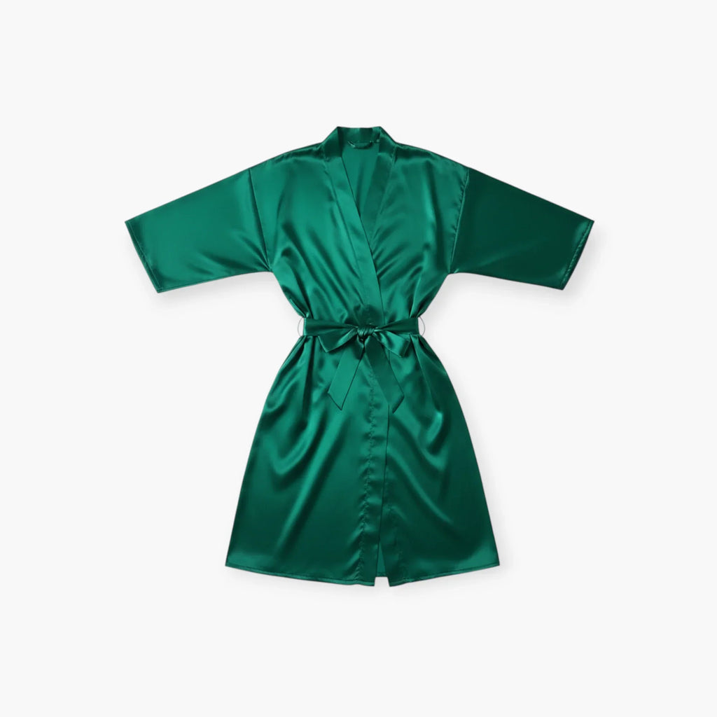 Peignoir Femme – En Satin Vert — photo 4