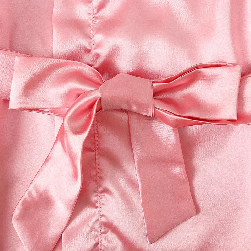 Peignoir Satin Fille Rose Princess — photo 4
