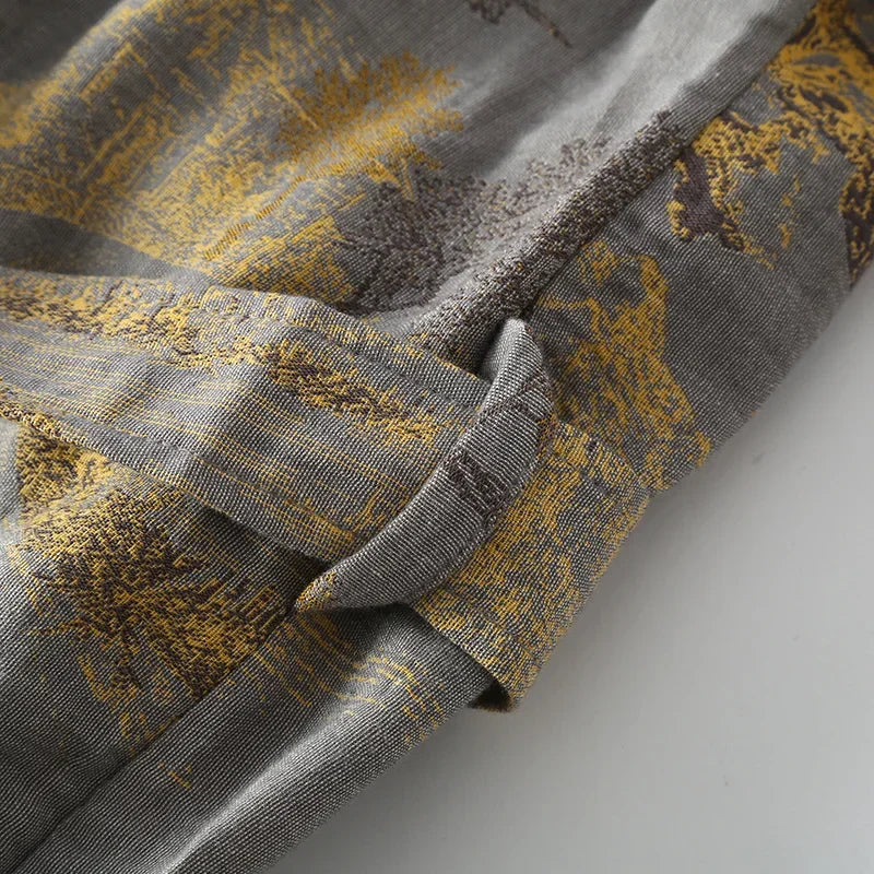 Peignoir kimono gris homme - Momiji — photo 5