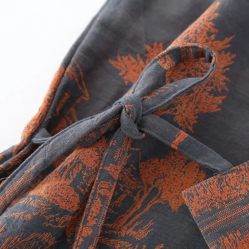 Peignoir kimono bleu homme - Ukiyo — photo 5