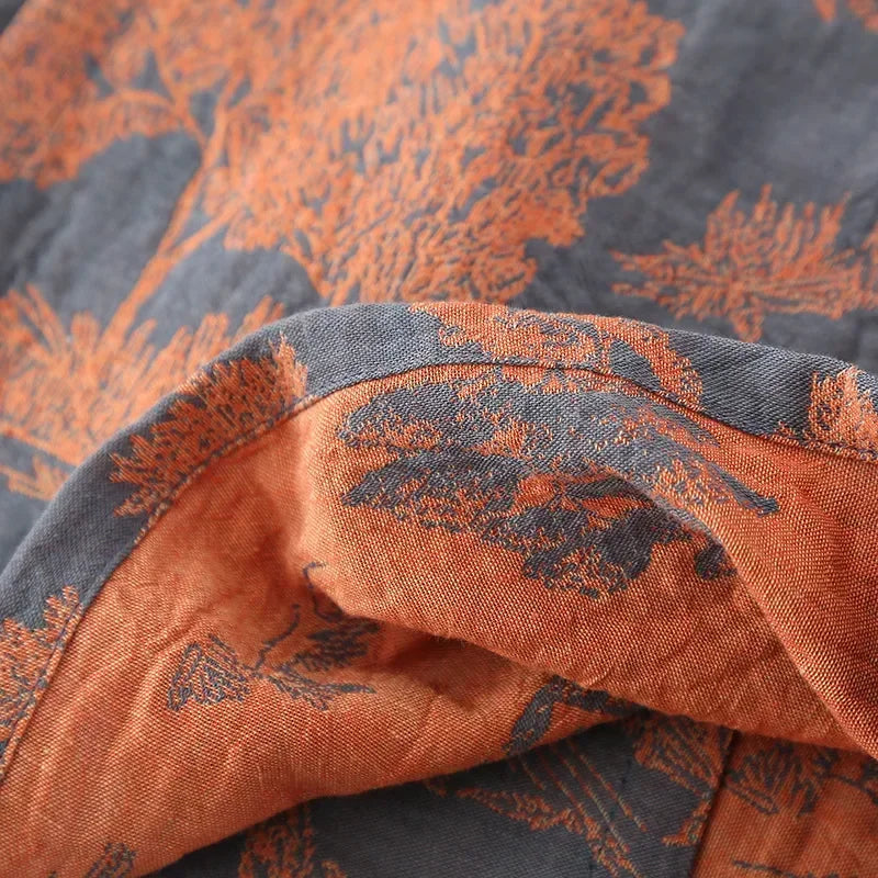 Peignoir kimono bleu homme - Ukiyo — photo 7
