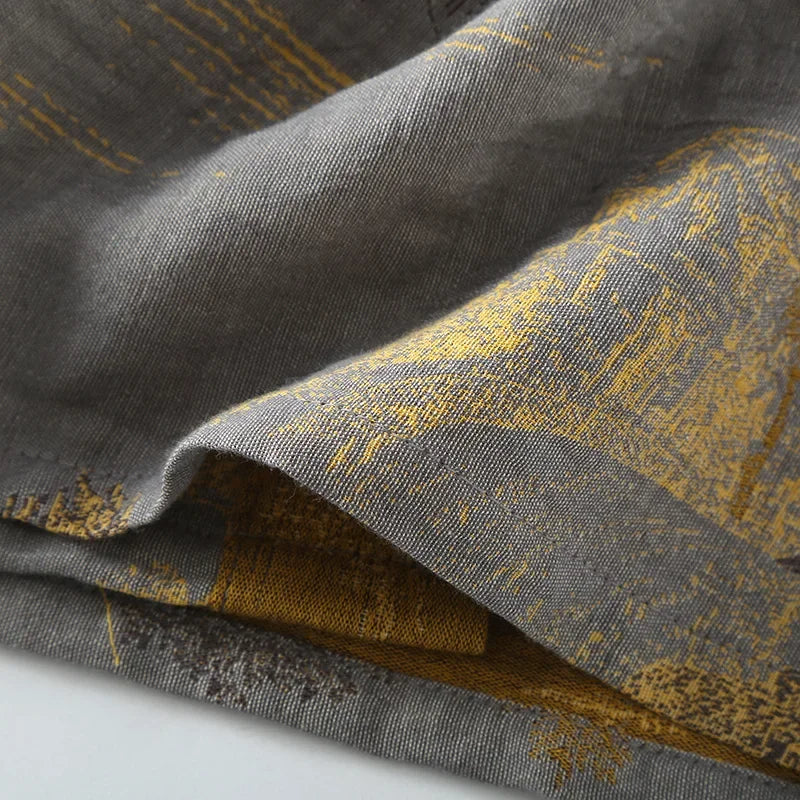 Peignoir kimono gris homme - Momiji — photo 7