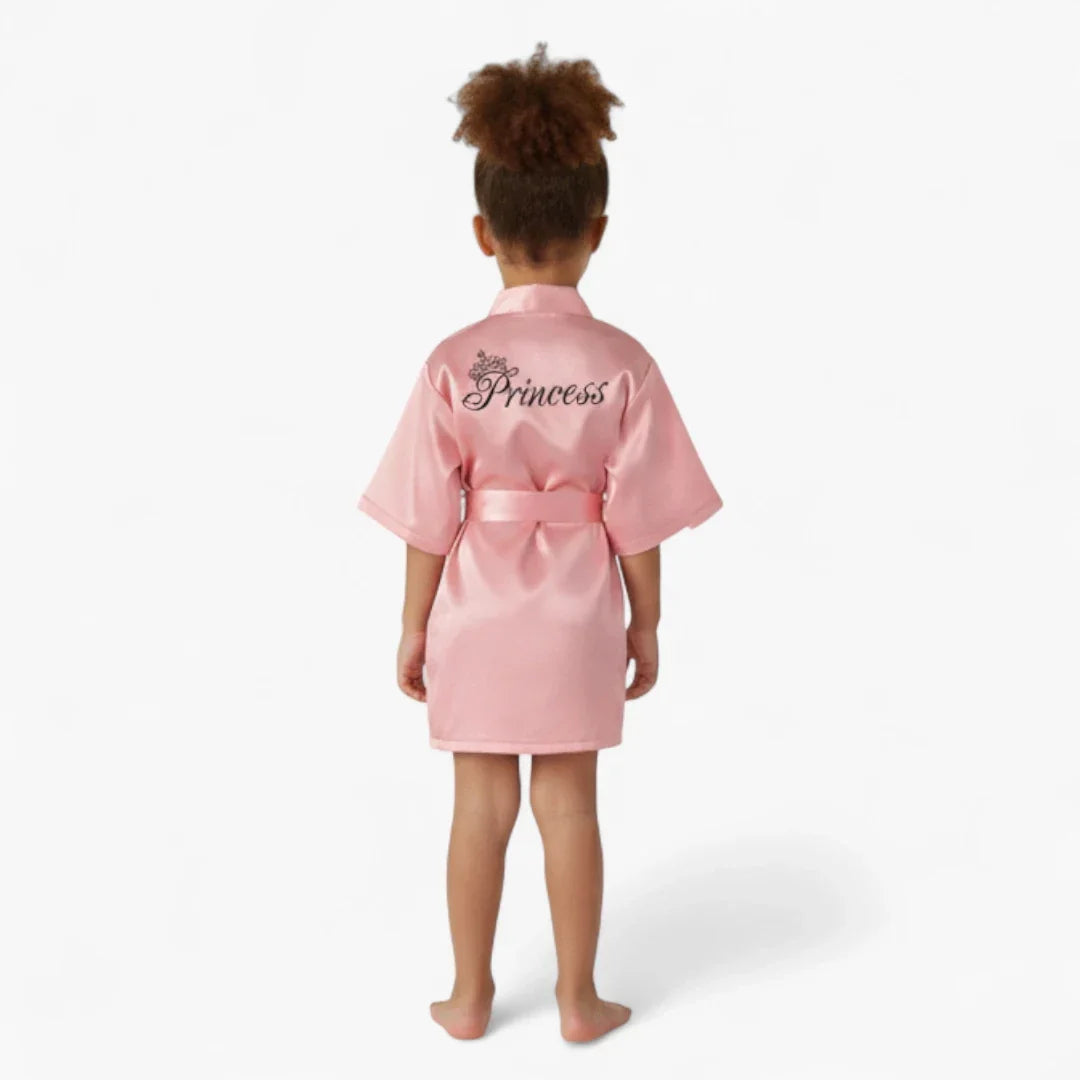 Peignoir Satin Fille Rose Princess — photo 3