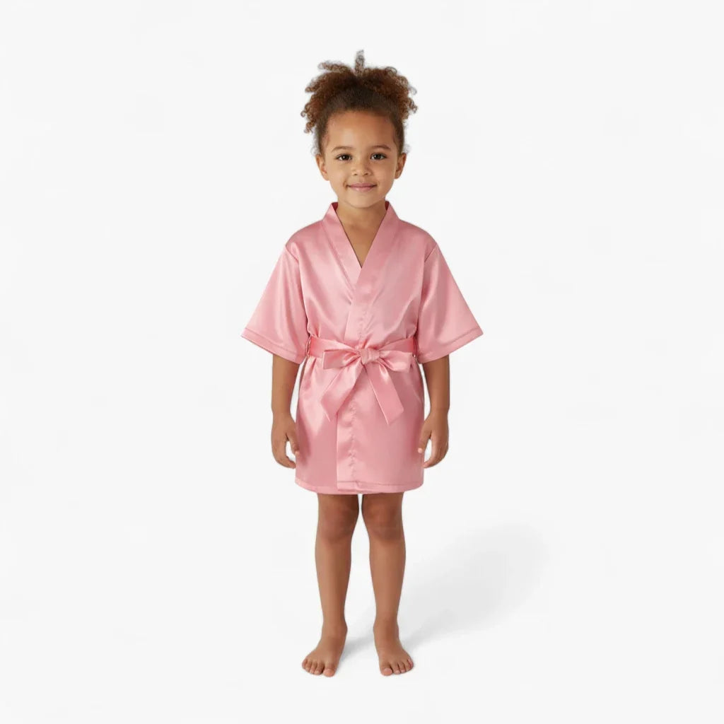 Peignoir Satin Fille Rose Princess — photo 2