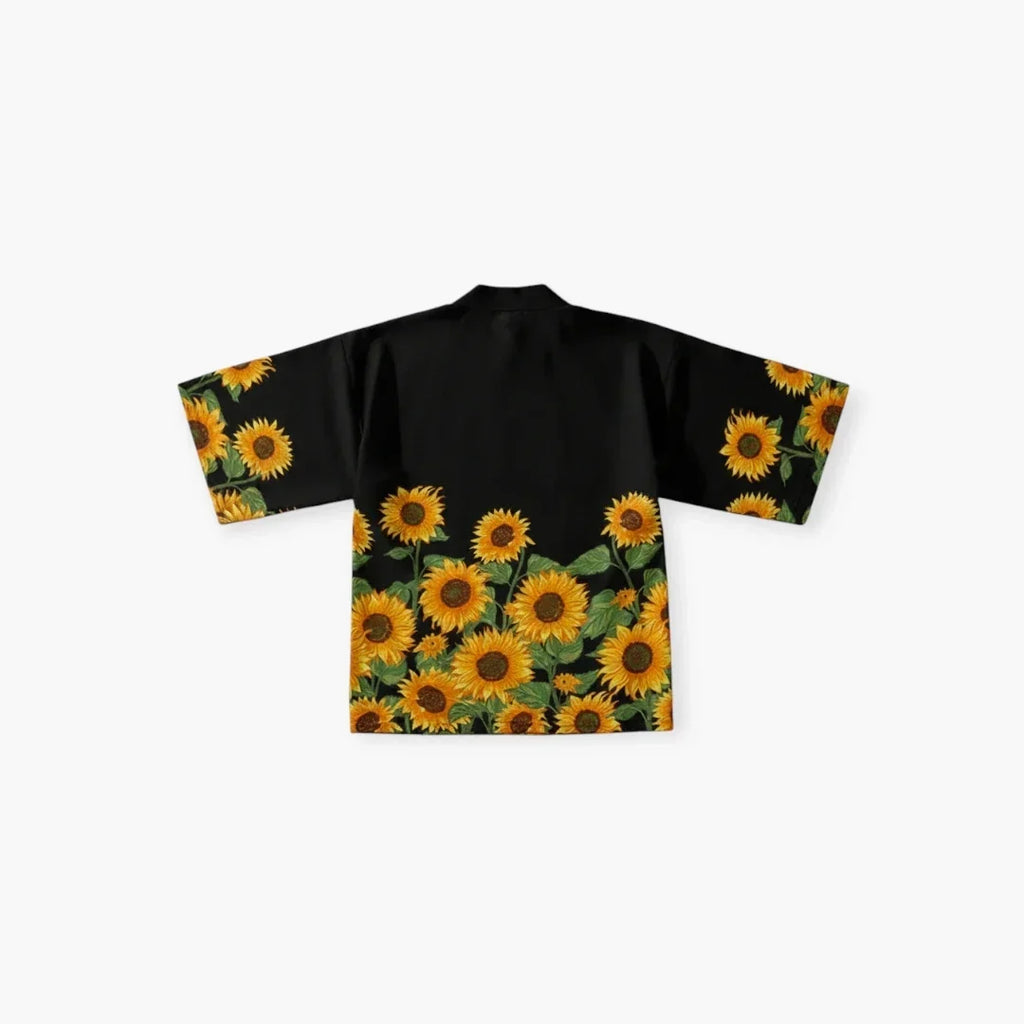 Kimono fleuri jaune — photo 2