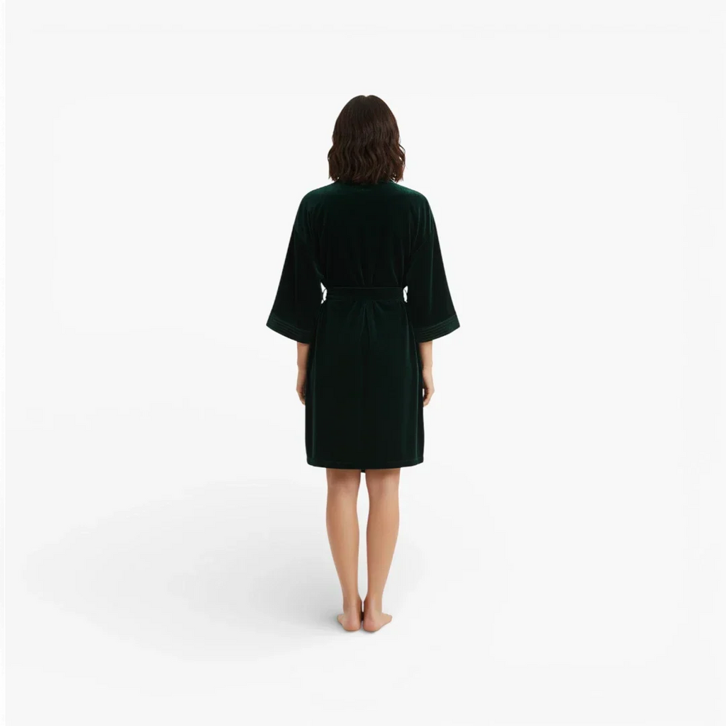 Peignoir court femme velours — photo 3