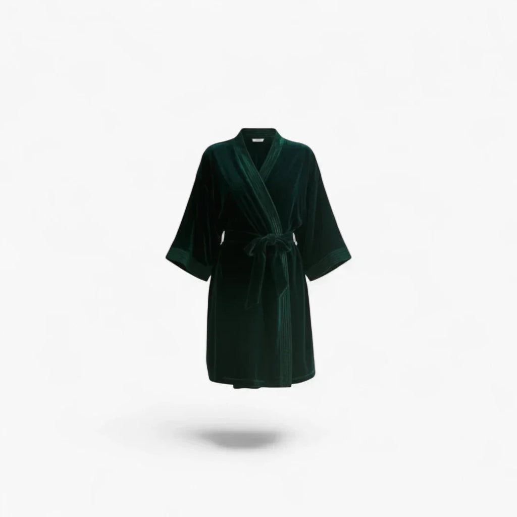 Peignoir court femme velours