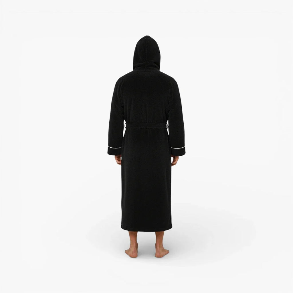 Peignoir Noir à Capuche Homme — photo 3