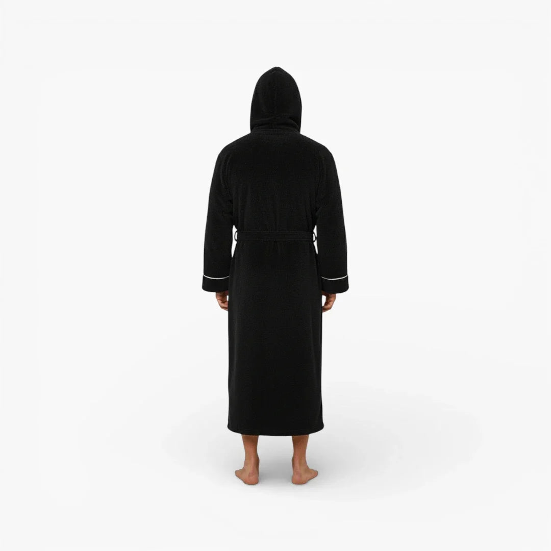 Peignoir Noir à Capuche Homme — photo 3