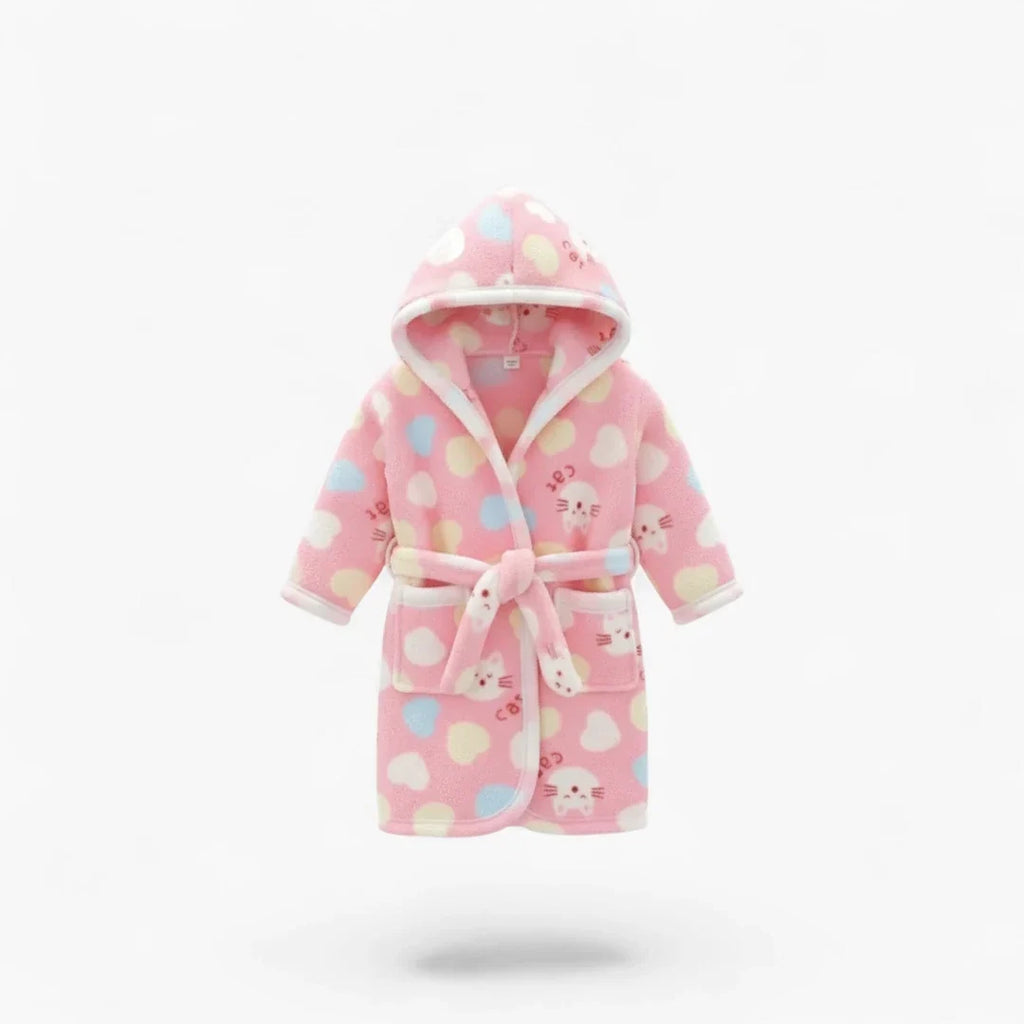 Peignoir de bain enfant rose
