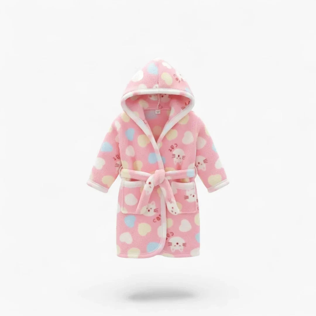Peignoir de bain enfant rose