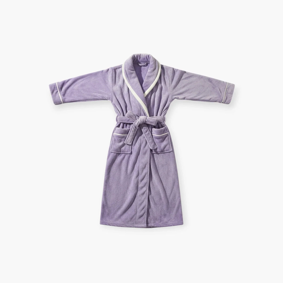 Peignoir Femme Violet - Long en Flanelle — photo 4
